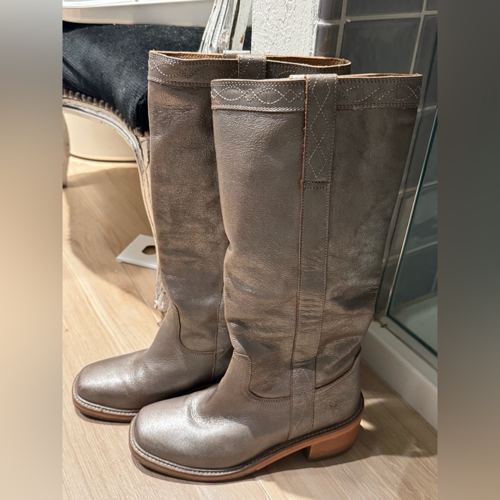 Frye Campus Boots Silver